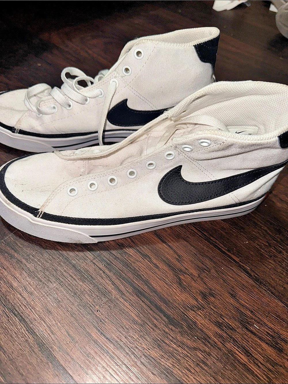 Nike Blazer Mid '77 Canvas White Black Sneakers US 8.5